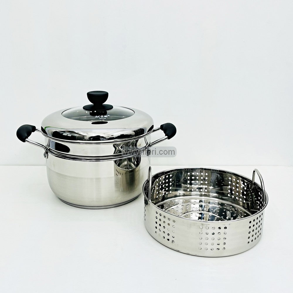 26cm Stainless Steel Food Steamer with Lid RY2896