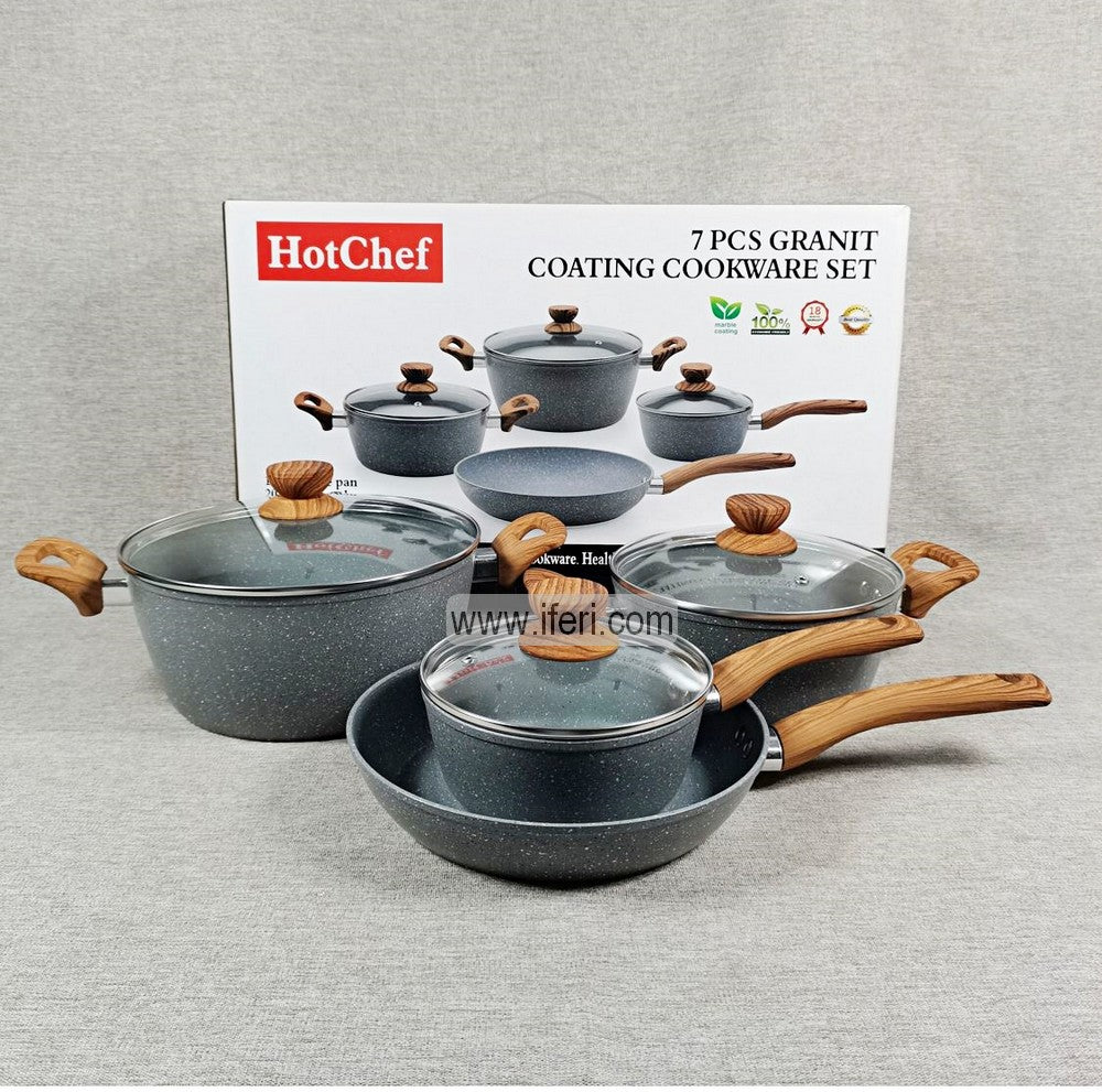 7 Pcs HotChef Non-Stick Cookware Set with Lid RY2318
