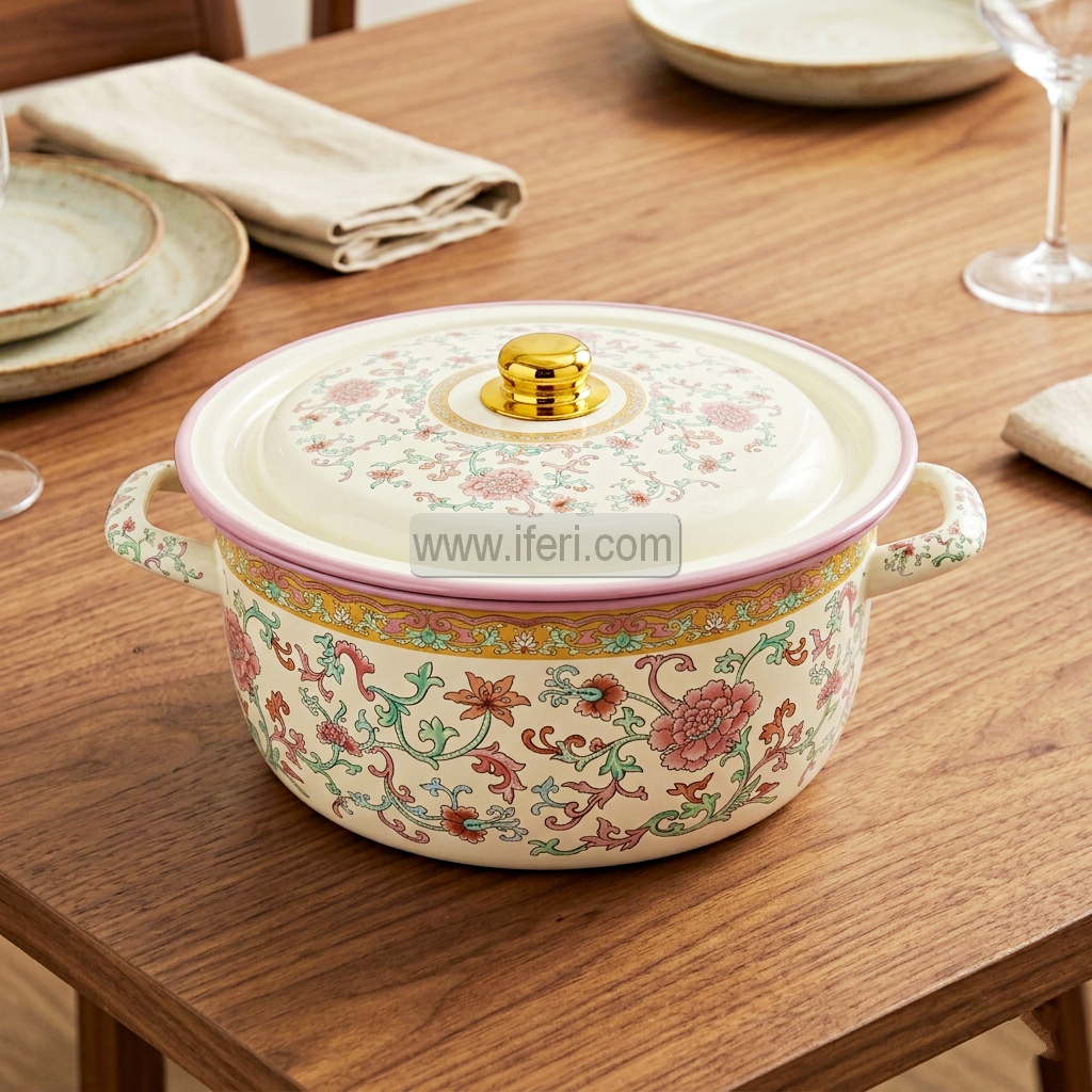28cm Enamel Casserole, Cookware with Lid TG10900
