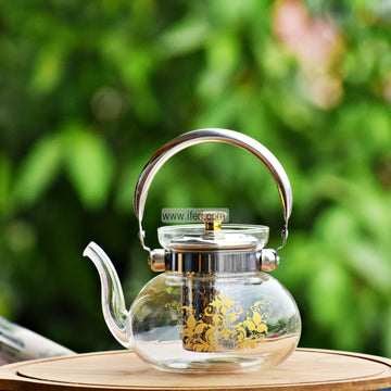 1200ml Tempered Glass Tea Pot with Infuser DL0134-1