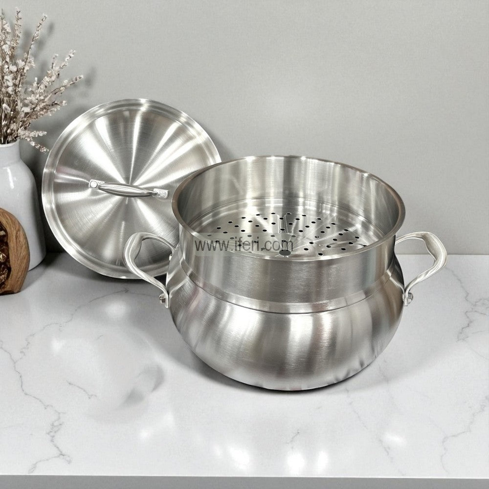 24cm High Quality Stainless Steel Belly Shape Cookware with Food Steamer ALM6907