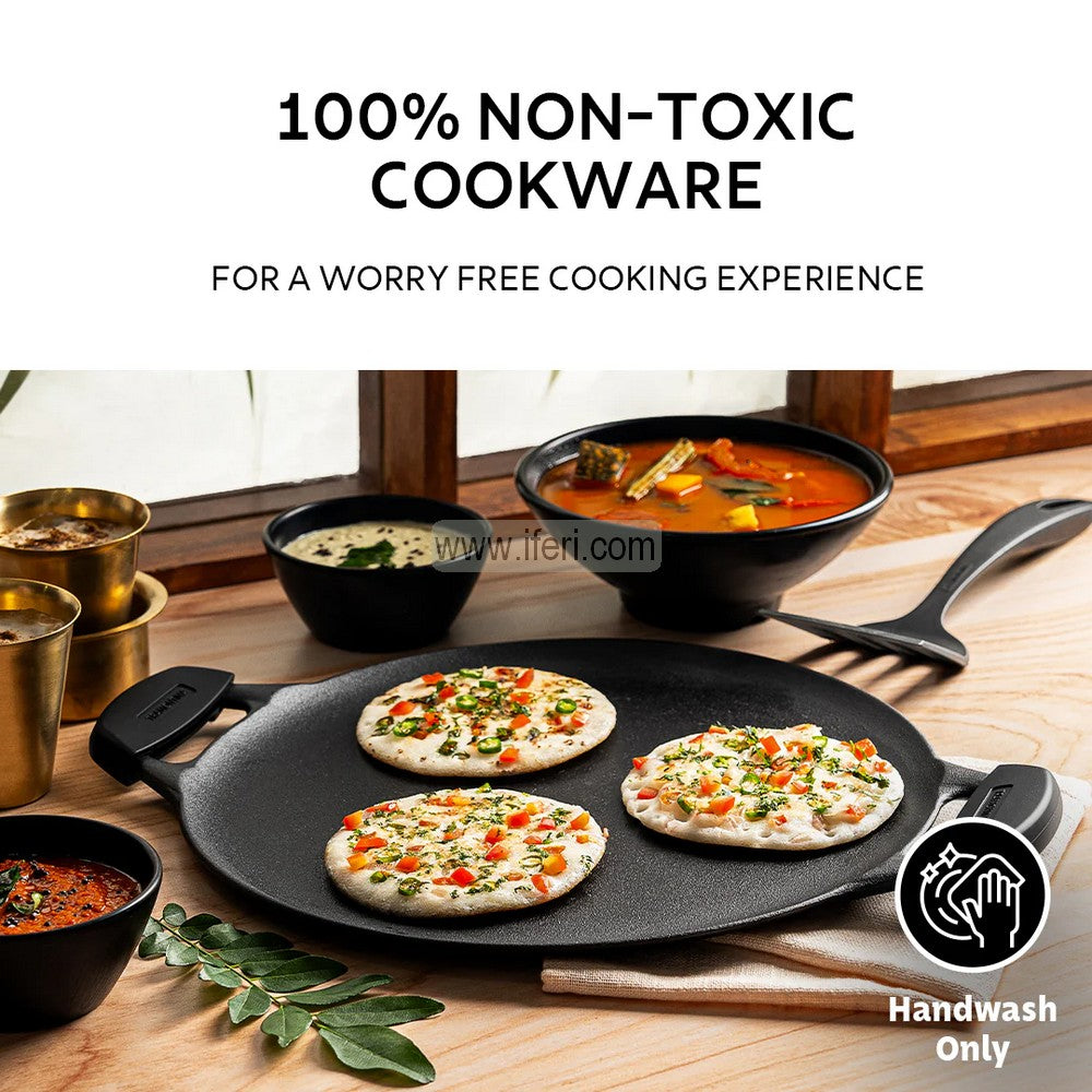 30cm Tramontina Titanex Cast Iron Flat Tawa, Dosa Tawa ALM6918