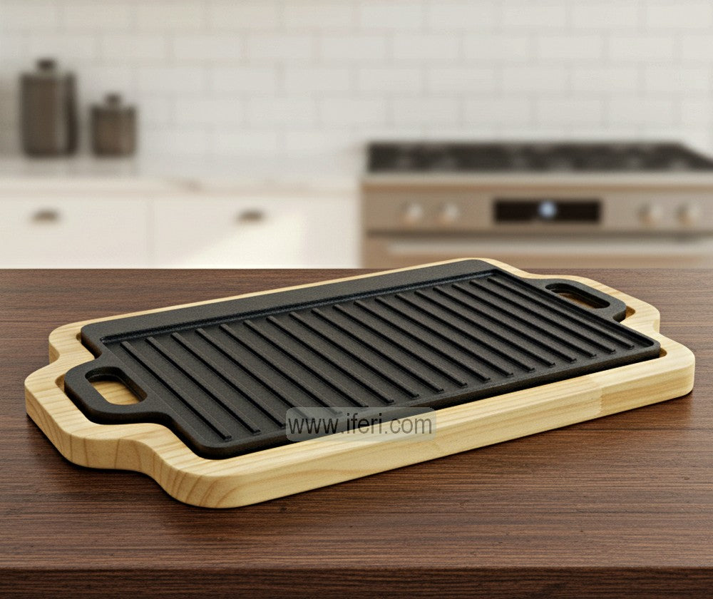 14.5 Inch Large Size Cast Iron Sizzling Steak Plate / Sizzler / Griddle ALM6939