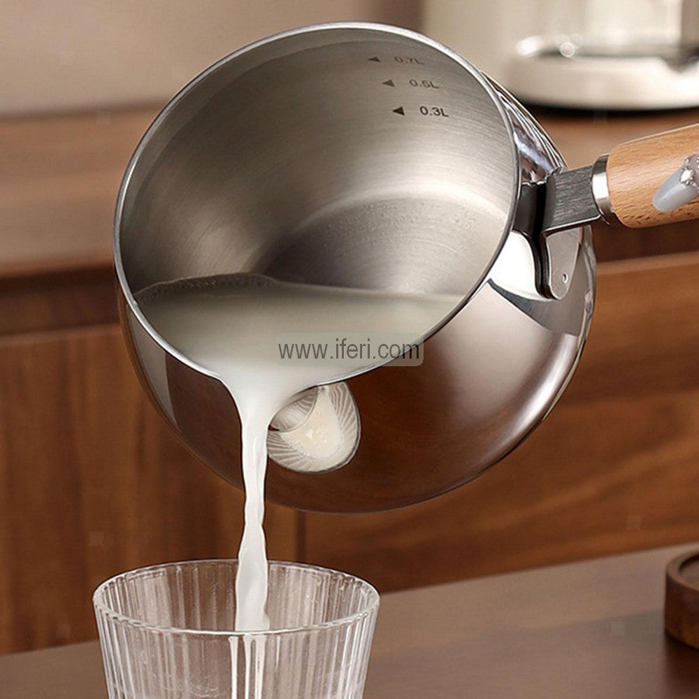 14cm Stainless Steel Milk Pan / Milk Warmer with Lid ALM6945