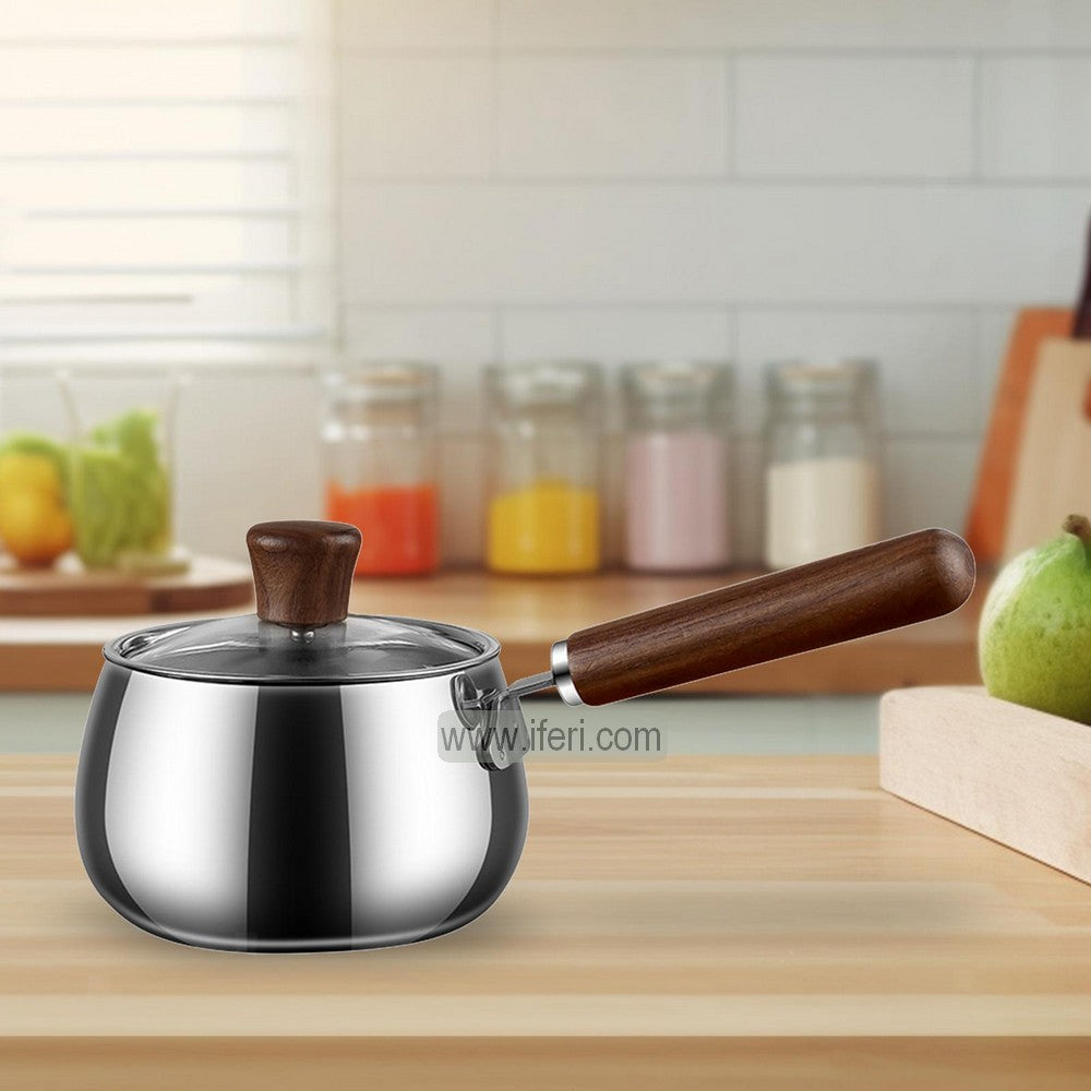 12cm Stainless Steel Milk Pan / Milk Warmer with Lid ALM6945