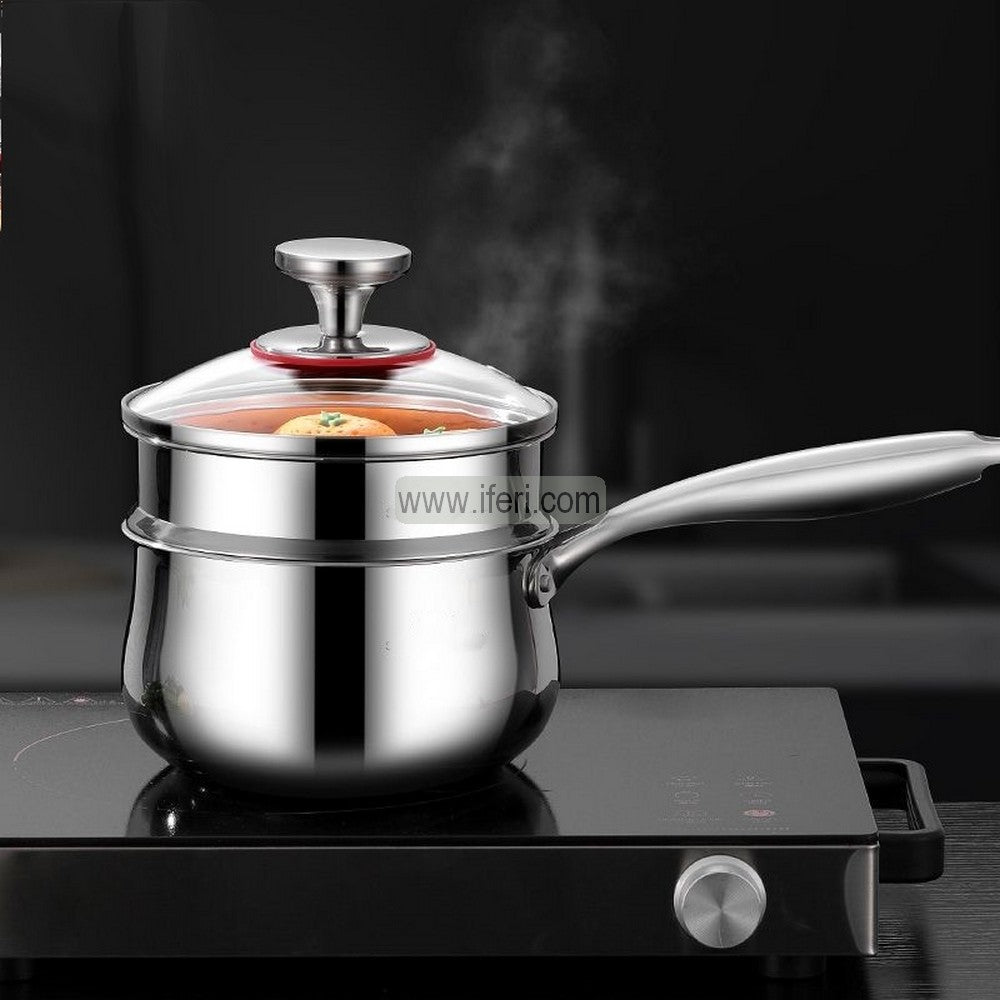 16cm Stainless Steel Milk Pan / Milk Warmer with Steamer ALM6949