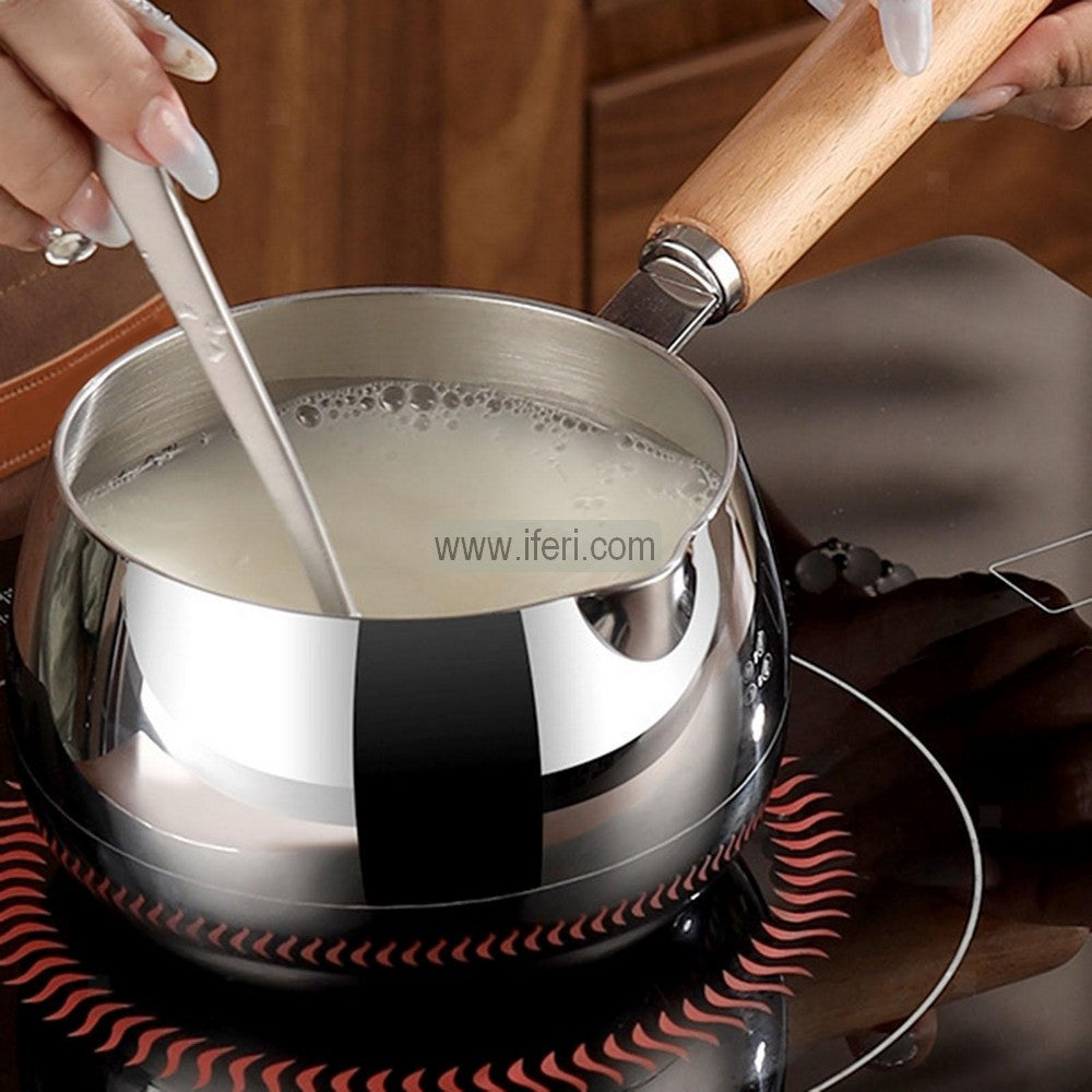 16cm Stainless Steel Milk Pan / Milk Warmer with Lid ALM6951