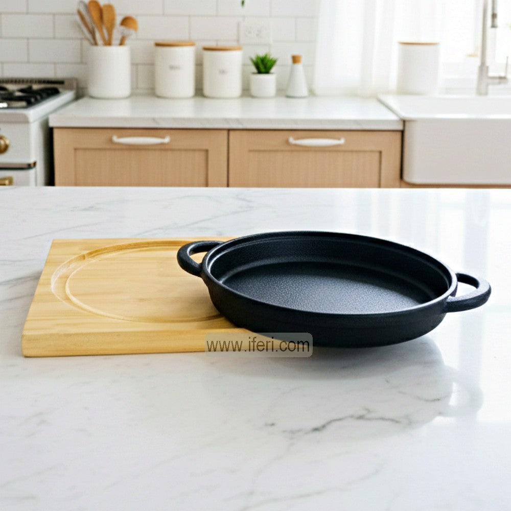 25cm Cast Iron Sizzling Steak Plate / Sizzler Bowl ALM6954