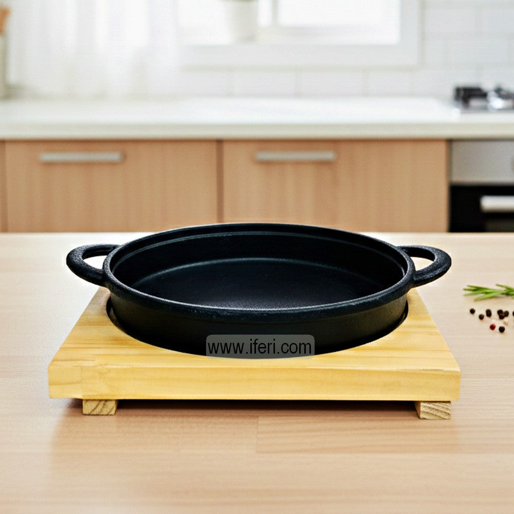 25cm Cast Iron Sizzling Steak Plate / Sizzler Bowl ALM6954