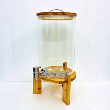 8 Liter Borosilicate Glass Juice Dispenser with Bamboo Stand FT1967