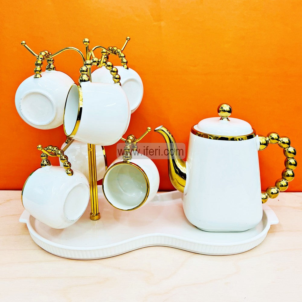 7 Pcs Exclusive Ceramic Tea Pot & Cup Set with Stand RY2968-1