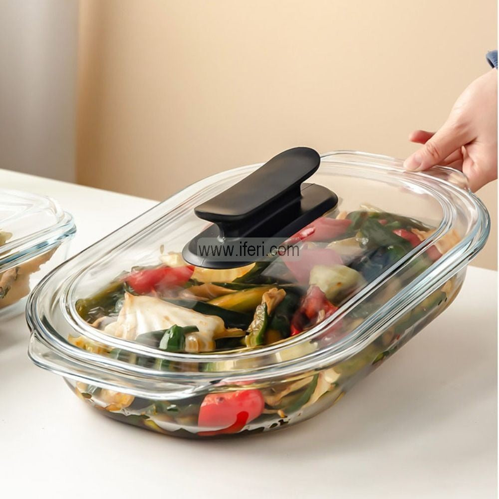 3 Liter Tempered Glass Casserole With Lid RH0993