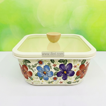 8.5 Inch Square Shaped Enamel Casserole with Lid TG10862-1