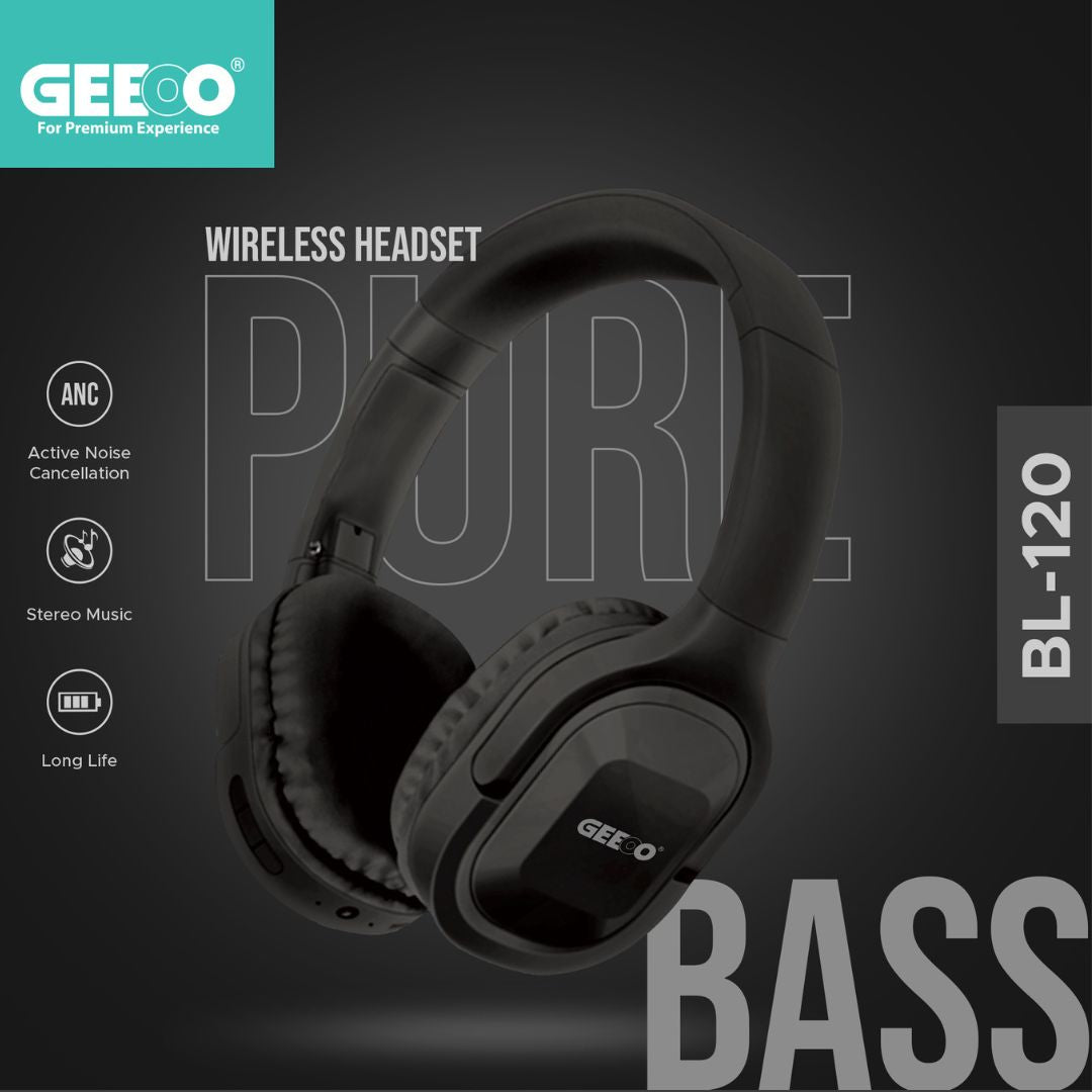 Geeoo Pure Bass ANC Wireless Headset Damping Material BL120 GT2001