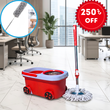 Cleaning Bundle- 360 Degree Roatating Spinning Mop & Extendable Duster- Combo-11