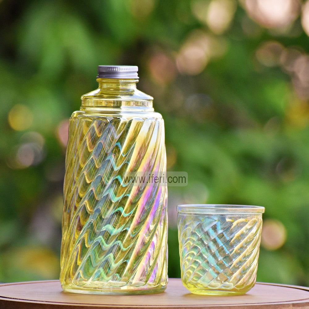 1000ml Glass Water, Juice Bottle / Pitcher with Glass UNQ0451