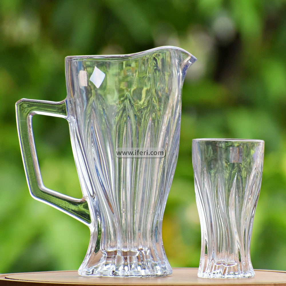7 Pcs Glass Water Juice Jug & Glass Set IQ055