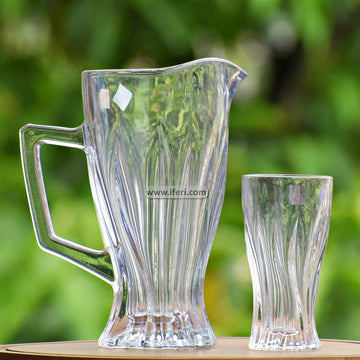 7 Pcs Glass Water Juice Jug & Glass Set IQ055