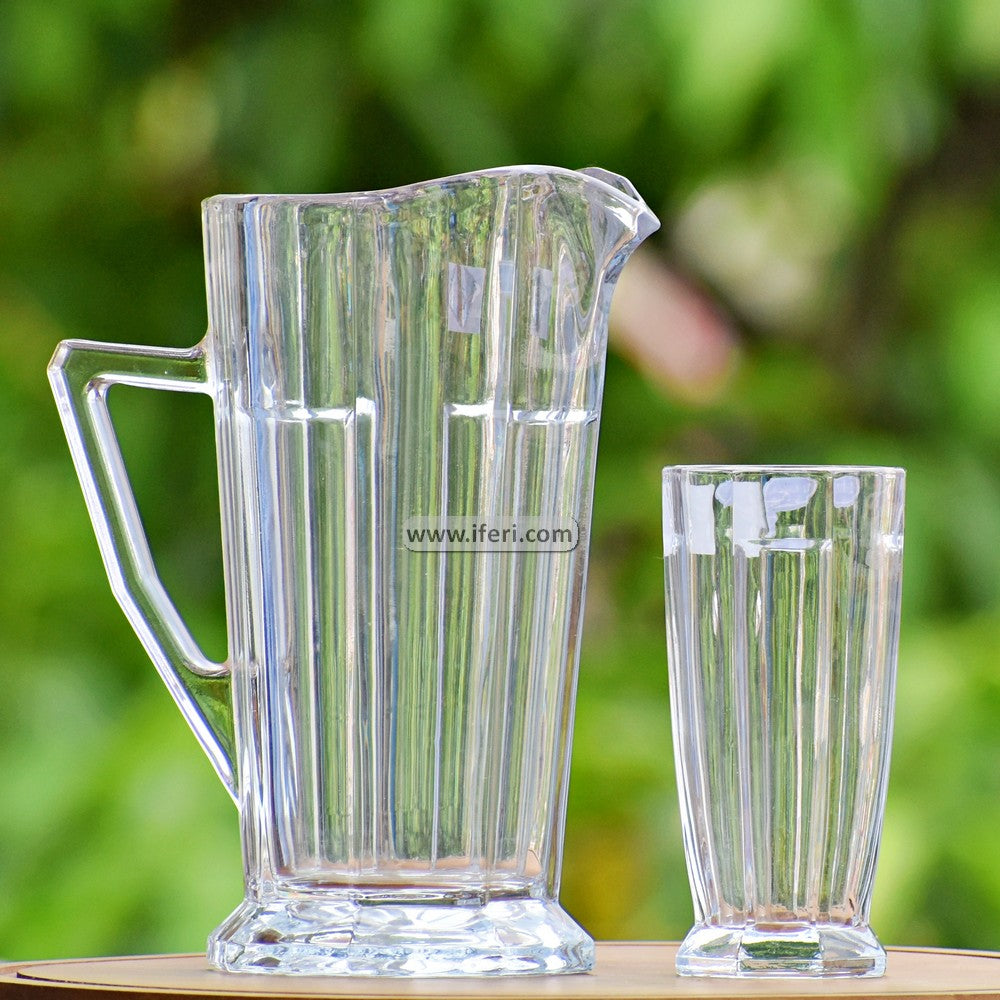 7 Pcs Glass Water Juice Jug & Glass Set IQ056