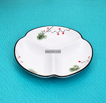 8.5 Inch 3 Part Ceramic Appetizer Serving Dish FH8277