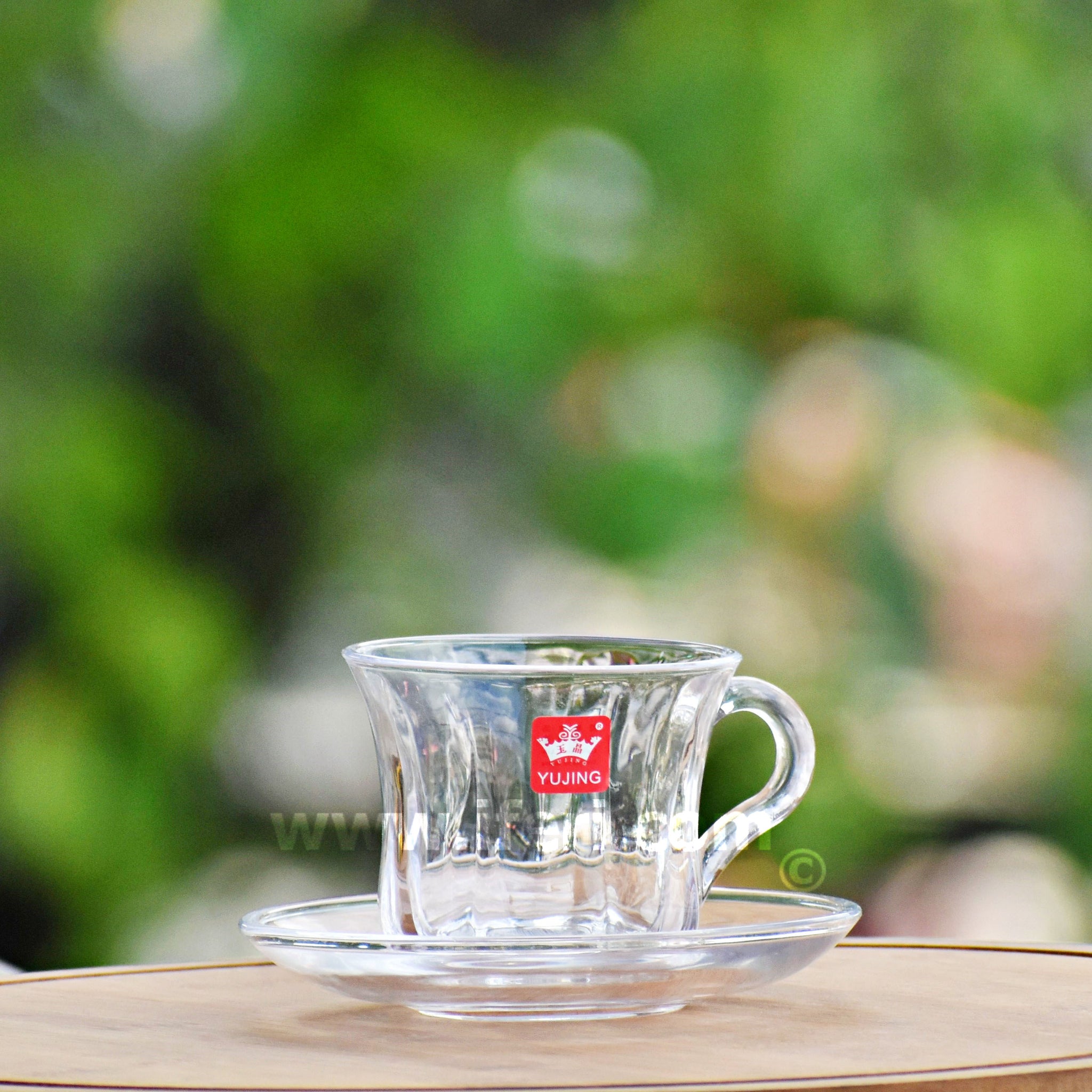 12 Pcs Glass Tea Cup Set with Saucer RH2076