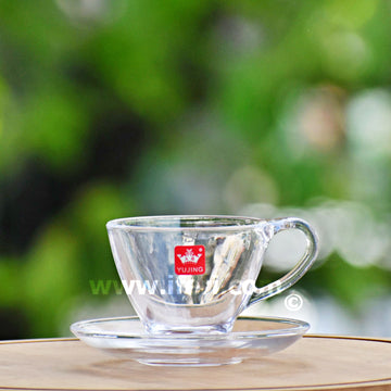 12 Pcs Glass Tea Cup Set with Saucer RH2080
