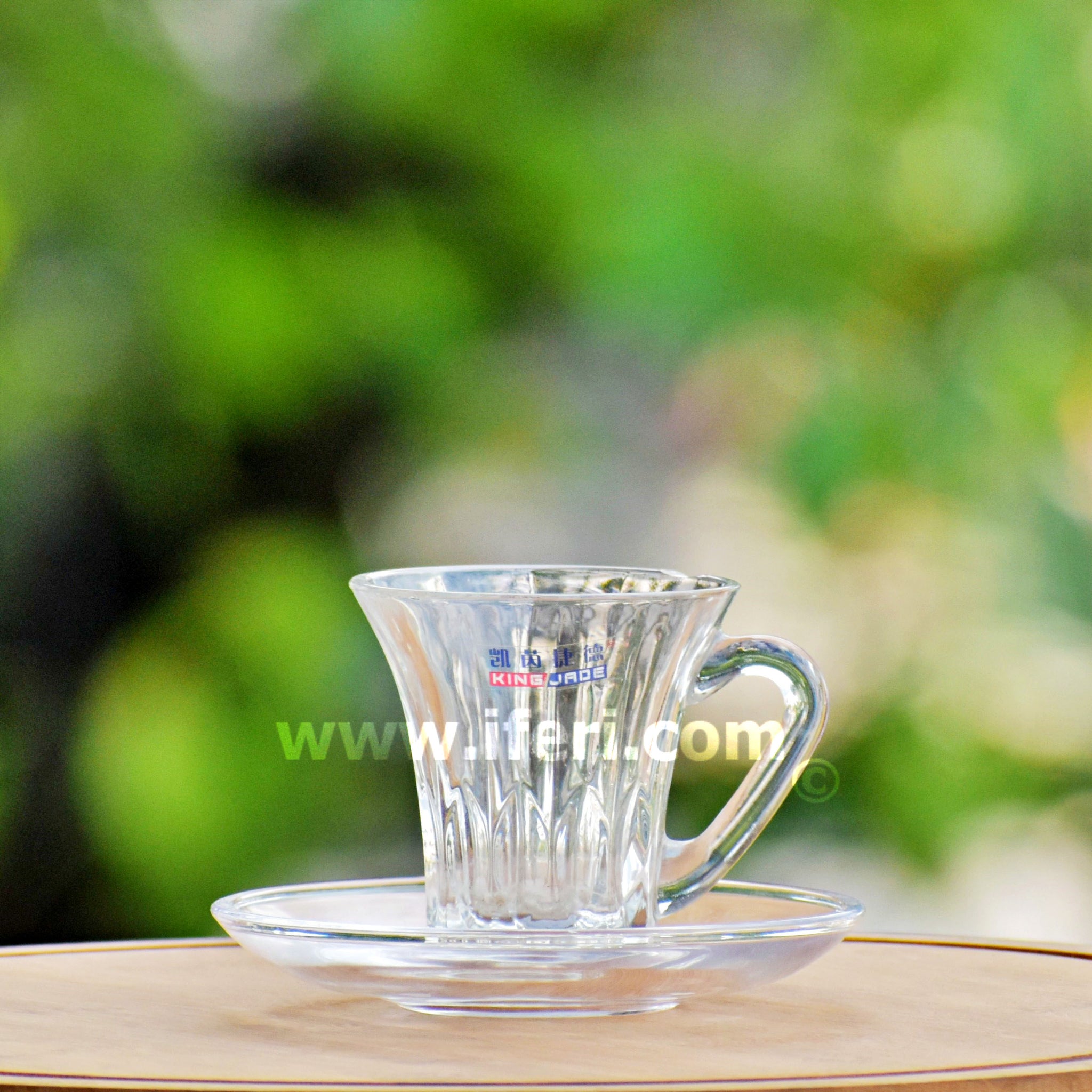 12 Pcs Glass Tea Cup Set with Saucer RH2082