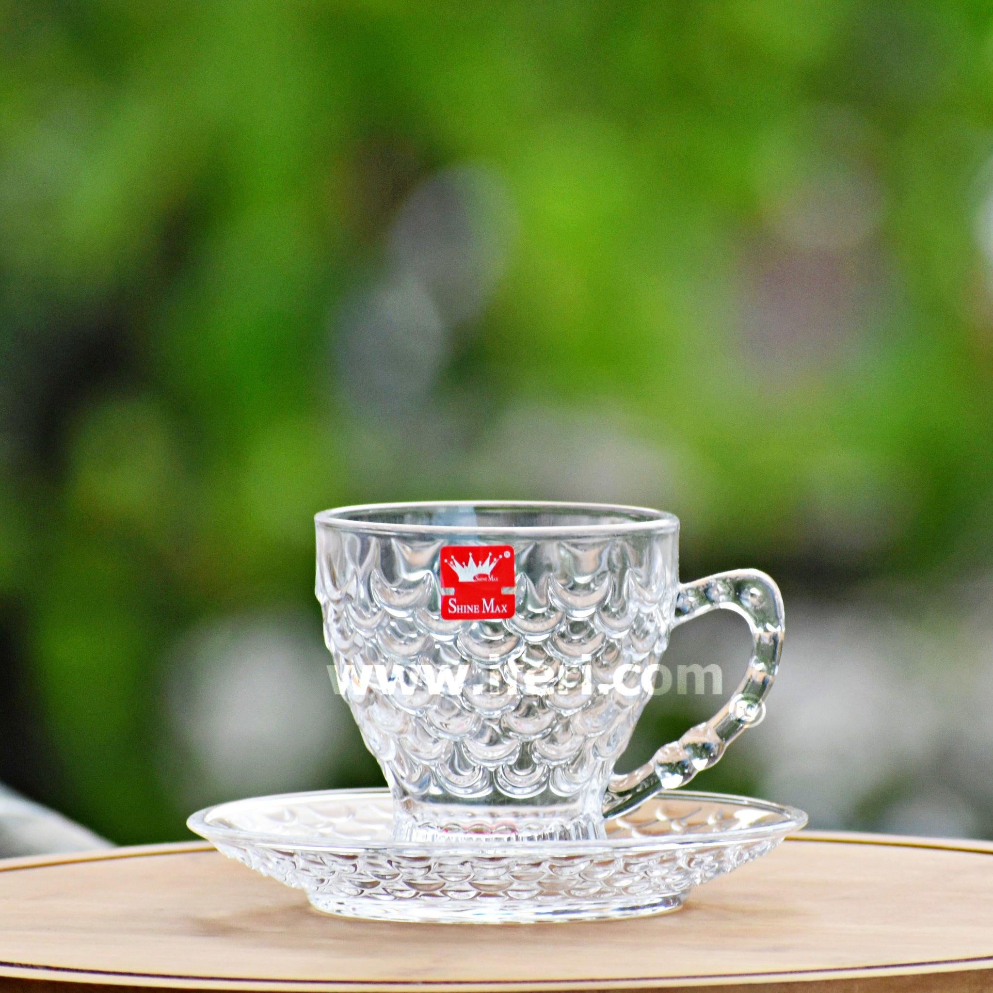 12 Pcs Glass Tea Cup Set with Saucer RH2077