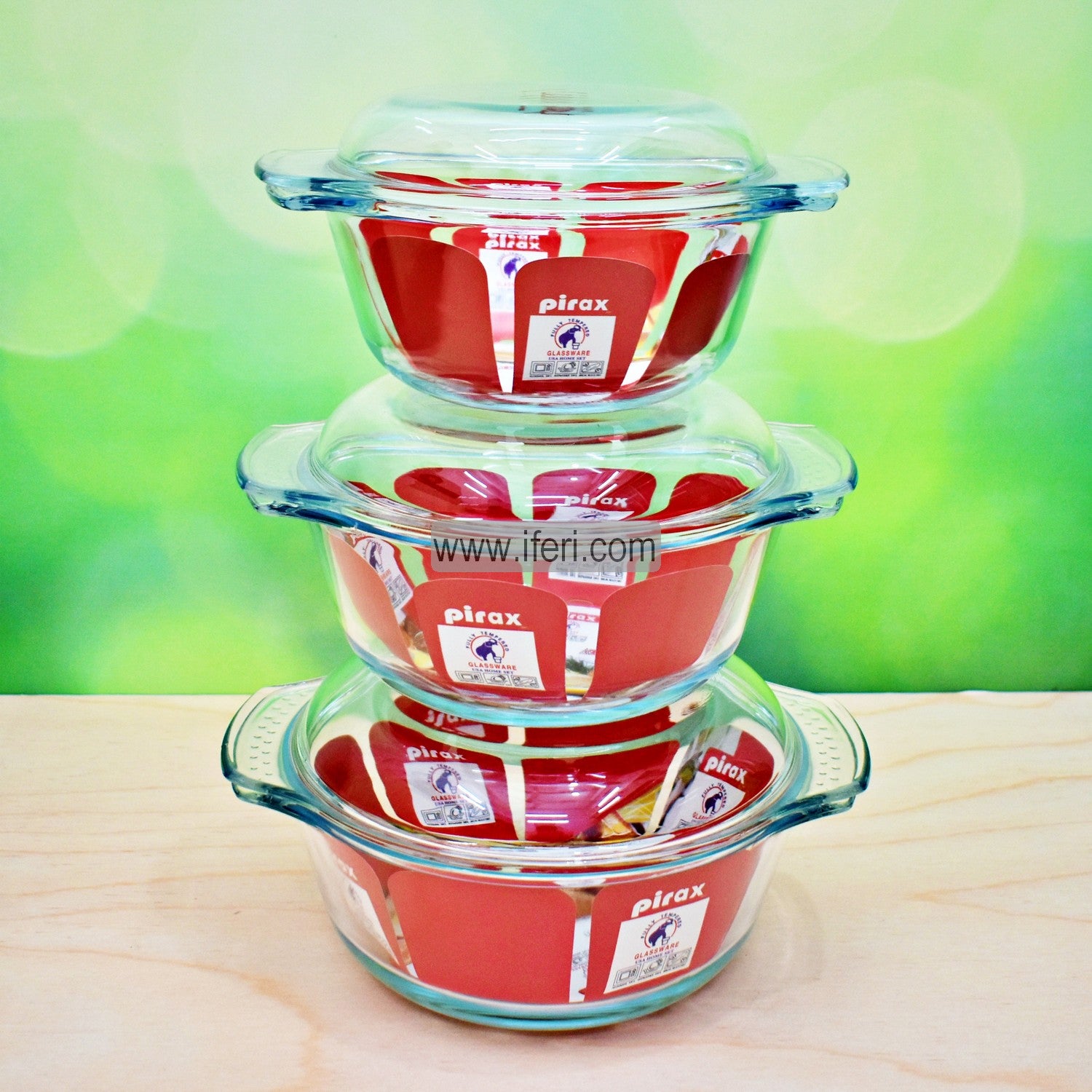 Buy Tempered Glass Casserole Set through Online from iferi.com in Bangladesh