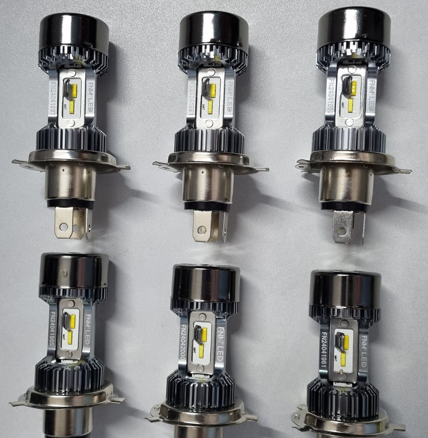 FNM M8 LED White Light. 1 Year Warranty. (H4 Socket)(1piece).For Motorcycle