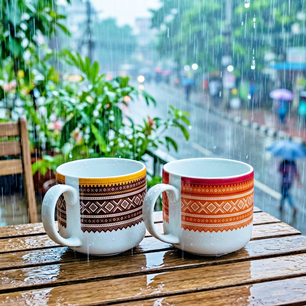 2 Pcs Ceramic Coffee Mug CGA02135 (সেল)
