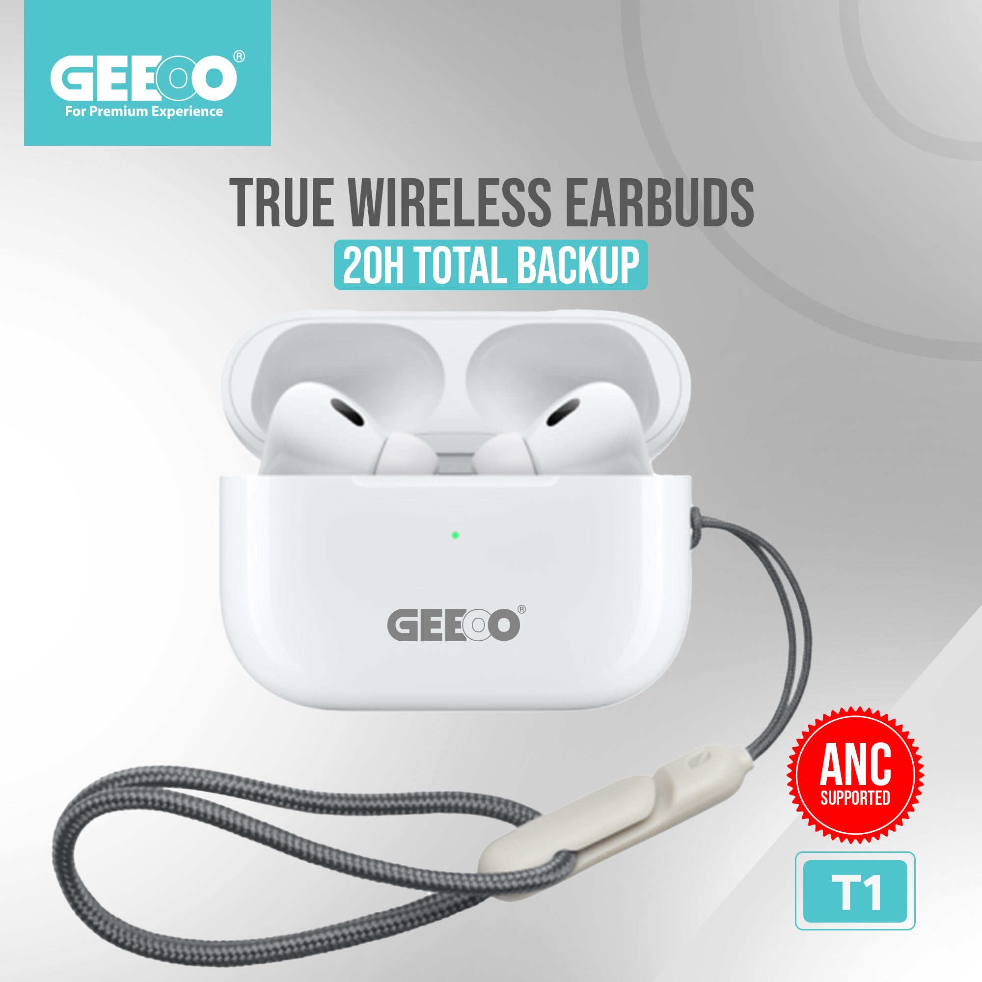 Geeoo True Wireless Earbuds (ANC) T1 GT2018