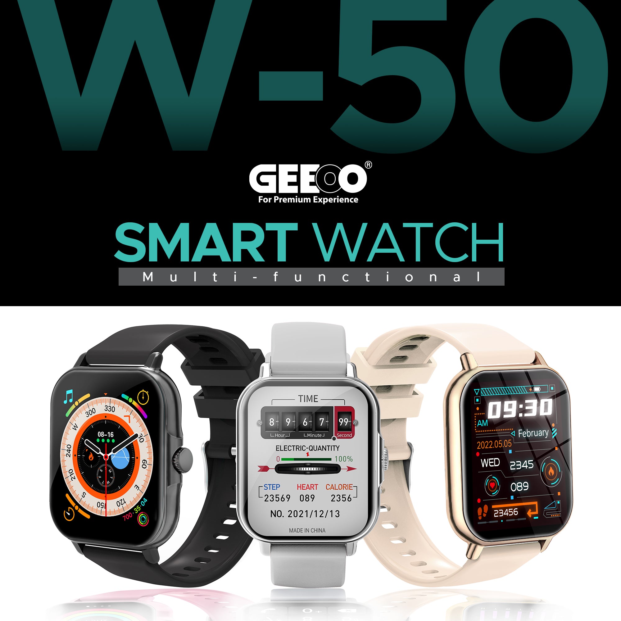 Geeoo Multi-Functional Smart Watch W50 GT4003