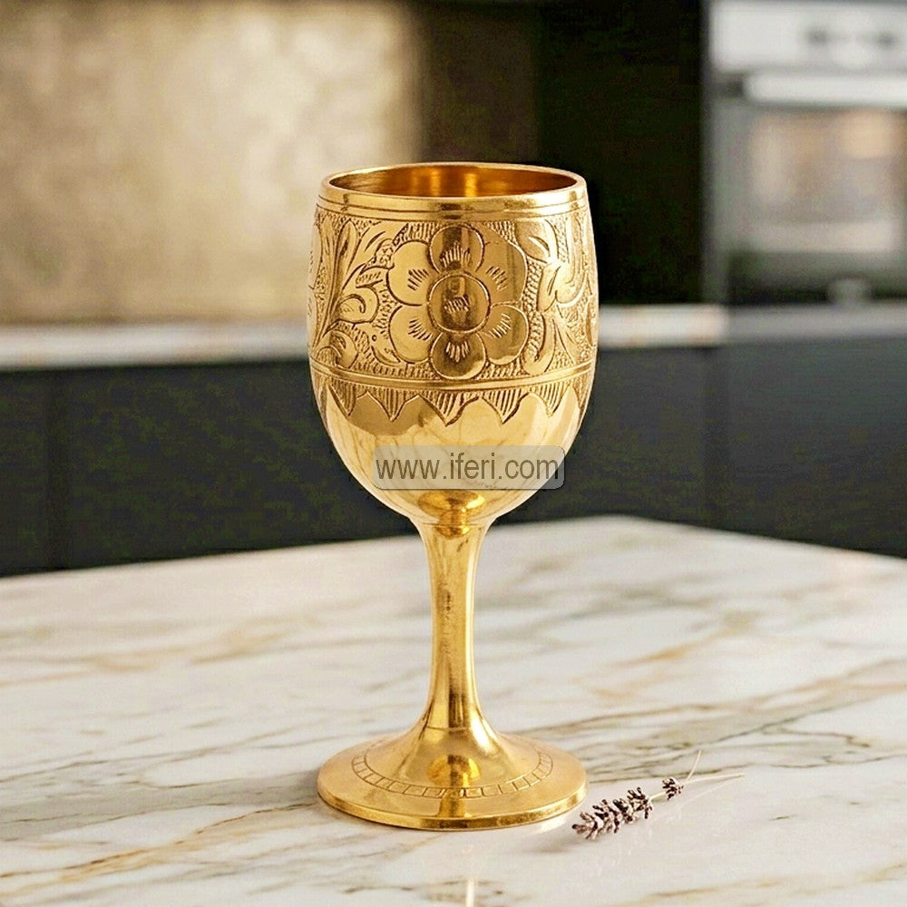 6 Pcs Premium Brass Goblet Water Juice Glass HBT020