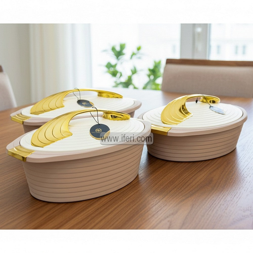 3 Pcs Food Storage Hotpot / Thermoware Casserole Set RY3221