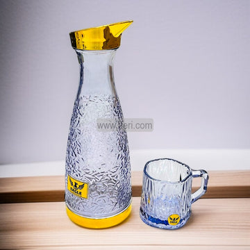 5 Pcs Glass Water Juice Bottle & Mug Set SGR0102