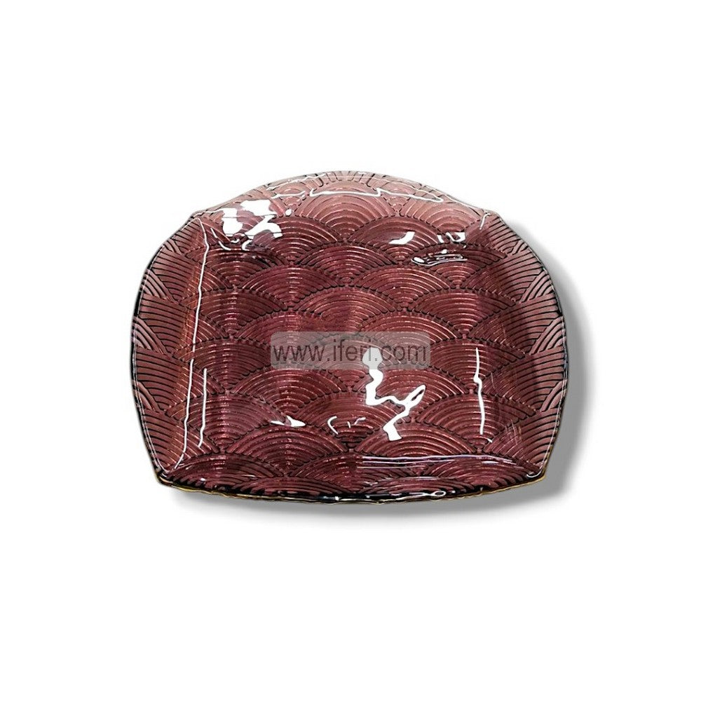 6 Pcs Golden Rim Glass Dinner Plate/Full Plate Set SGR0127