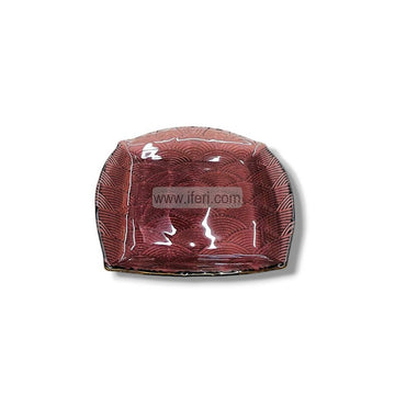 6 Pcs Golden Rim Glass Half Plate Set SGR0128