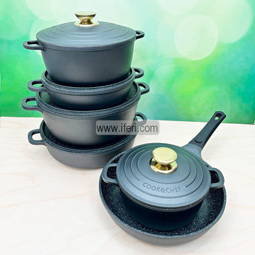 11 Pcs JIO Non Stick Granite Coated Cookware Set with Lid RY1823-1