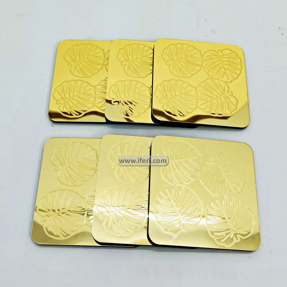 6 Pcs Exclusive Glass Coaster ARF023