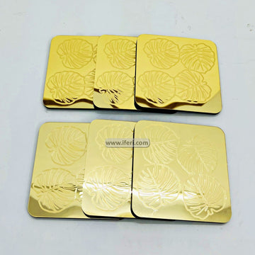 6 Pcs Exclusive Glass Coaster ARF023