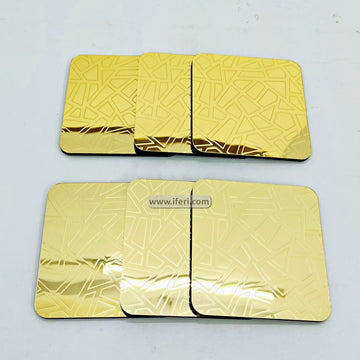 6 Pcs Exclusive Glass Coaster ARF024