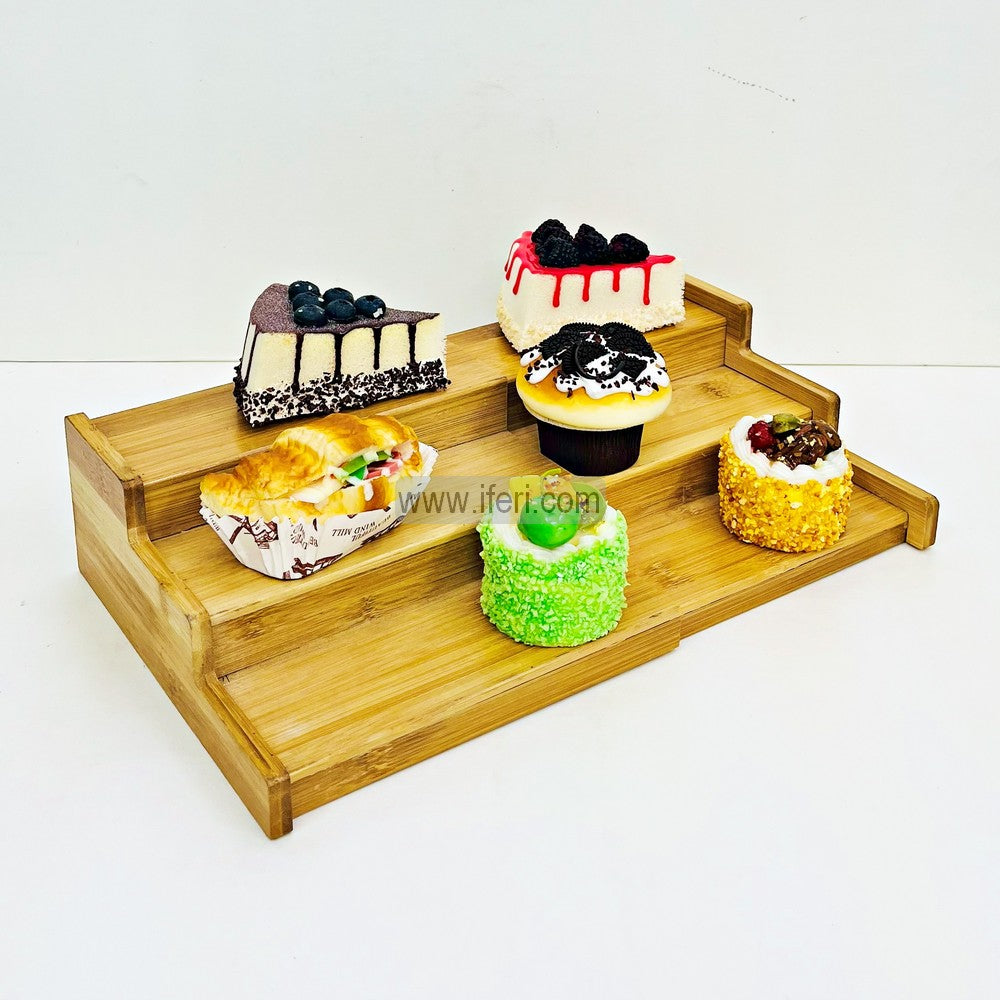 3 Tier Extendable Bamboo Spice Racks, Cake, Dessert, Appetizer Serving Stand, Kitchen Cabinet Organizer RY2731