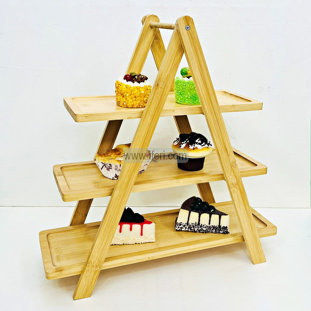 3 Tier Bamboo Cake, Dessert, Appetizer Serving Stand / Platter FH2354