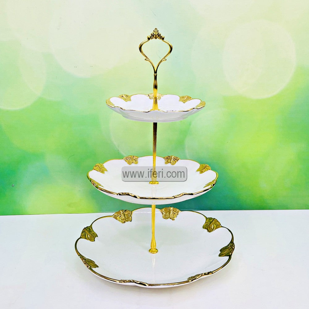 3 Tier Ceramic Cake, Dessert, Appetizer Serving Platter / Stand HR2119