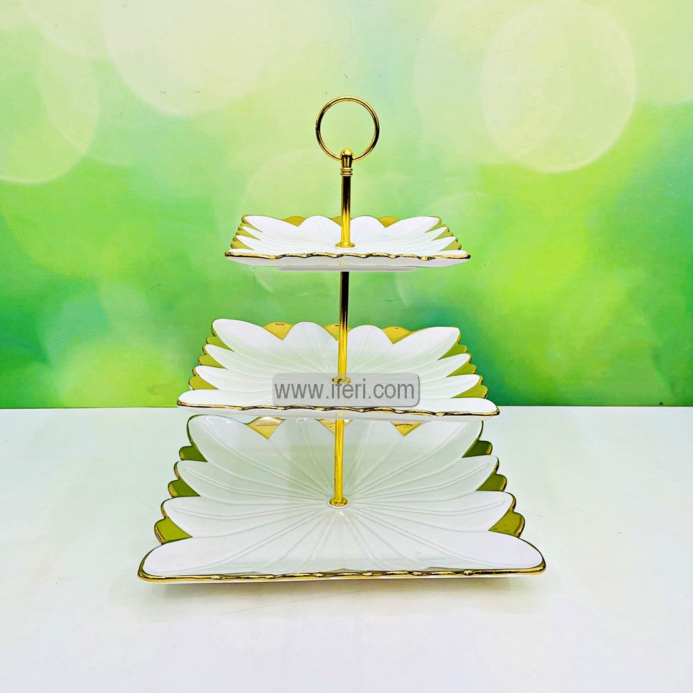 3 Tier Ceramic Cake, Dessert, Appetizer Serving Platter / Stand HR2120