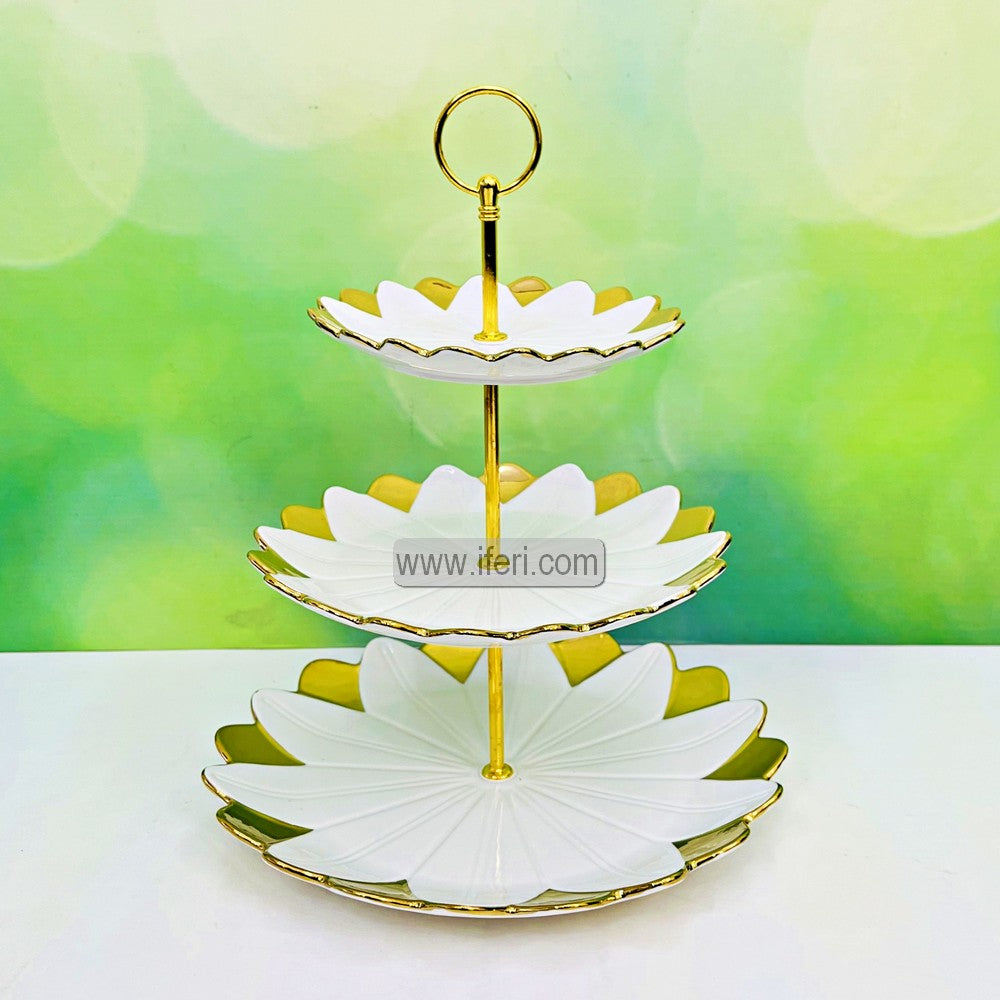 3 Tier Ceramic Cake, Dessert, Appetizer Serving Platter / Stand HR2121