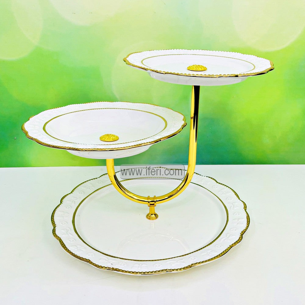 3 Tier Ceramic Cake, Dessert, Appetizer Serving Platter / Stand HR2124