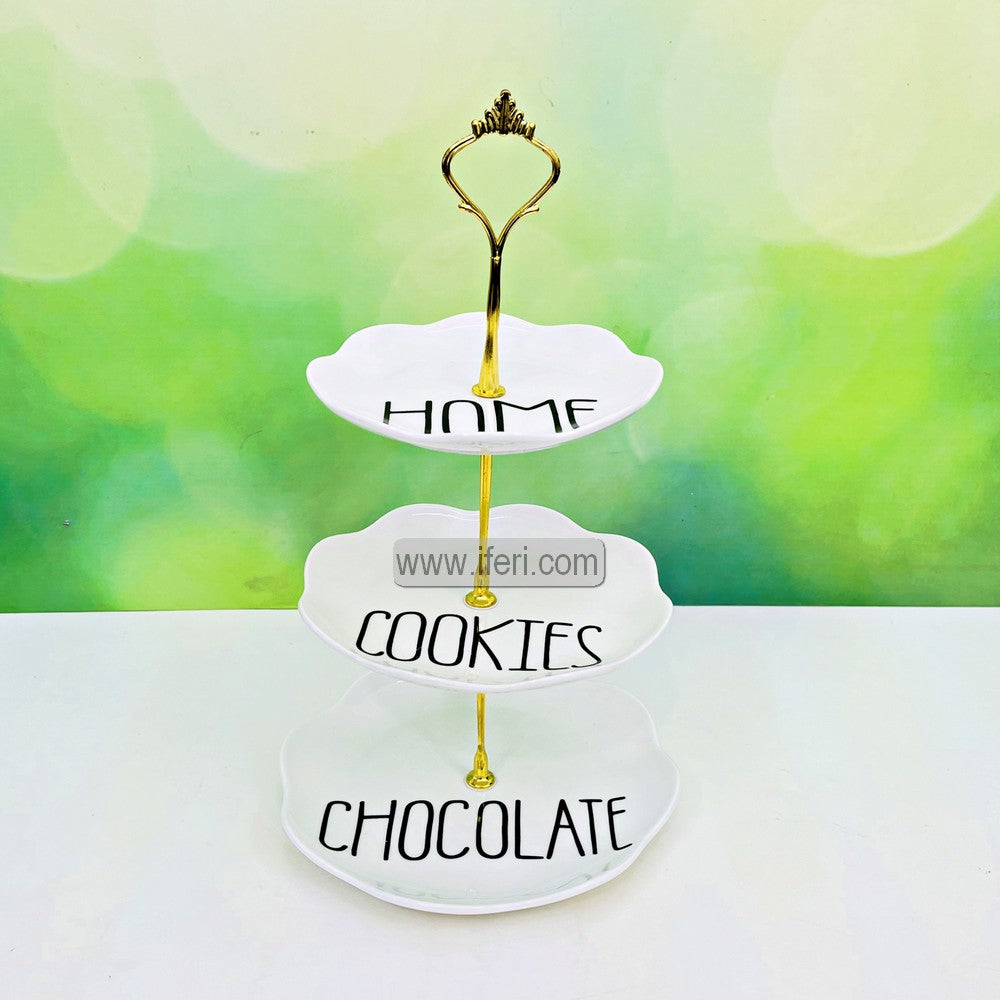 3 Tier Ceramic Cake, Dessert, Appetizer Serving Platter / Stand HR2125