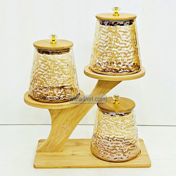 3 Pcs Airtight Glass Cookie Jar / Spice Jar Set RH0475